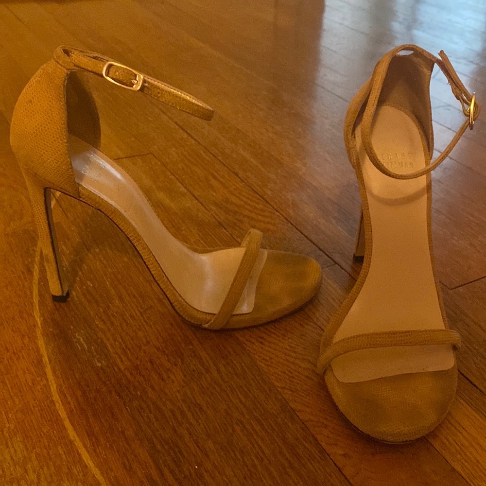 Stuart weitzman Nudist sandal embossed leather size 8